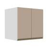 Módulo Armário Aéreo 68x60x56cm 2 Portas 100% MDF Cozinha Modulada Gold J Robel Branco/Fendi Matte