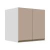 Módulo Armário Aéreo 68x70x56cm 2 Portas 100% MDF Cozinha Modulada Gold J Robel Branco/Fendi Matte