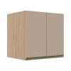Módulo Armário Aéreo 68x60x56cm 2 Portas 100% MDF Cozinha Modulada Gold J Robel Hanover/Fendi Matte