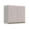 Módulo Armário Aéreo 68x80 2 Portas 100% MDF Cozinha Modulada Gold Robel Fendi/Aspen