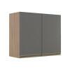 Módulo Armário Aéreo 68x80 2 Portas 100% MDF Cozinha Modulada Gold Robel Hanover/Cinza