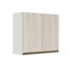 Módulo Armário Aéreo 68x80x34cm 2 Portas 100% MDF Cozinha Modulada Gold J Robel Branco/Aspen