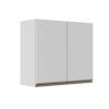 Módulo Armário Aéreo 68x80x34cm 2 Portas 100% MDF Cozinha Modulada Gold J Robel Branco/Branco Matte