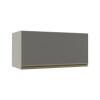 Módulo Armário Aéreo 70cm Porta Basculante 100% MDF Cozinha Modulada Gold Robel Fendi/Cinza