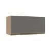 Módulo Armário Aéreo 70cm Porta Basculante 100% MDF Cozinha Modulada Gold Robel Hanover/Cinza