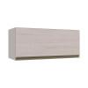 Módulo Armário Aéreo 80cm Porta Basculante 100% MDF Cozinha Modulada Gold Robel Fendi/Aspen