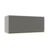 Módulo Armário Aéreo 80cm Porta Basculante 100% MDF Cozinha Modulada Gold Robel Fendi/Cinza
