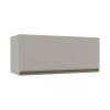 Módulo Armário Aéreo 80cm Porta Basculante 100% MDF Cozinha Modulada Gold Robel Fendi/Fendi
