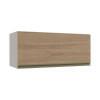 Módulo Armário Aéreo 80cm Porta Basculante 100% MDF Cozinha Modulada Gold Robel Fendi/Hanover