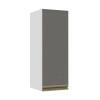 Módulo Armário Aéreo 88x30x34cm 1 Porta 100% MDF Cozinha Modulada Gold J Robel Branco/Cinza Matte