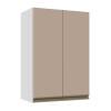 Módulo Armário Aéreo 88x60x34cm 2 Portas 100% MDF Cozinha Modulada Gold J Robel Branco/Fendi Matte