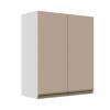 Módulo Armário Aéreo 88x70x34cm 2 Portas 100% MDF Cozinha Modulada Gold J Robel Branco/Fendi Matte
