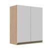 Módulo Armário Aéreo 88x70x34cm 2 Portas 100% MDF Cozinha Modulada Gold J Robel Hanover/Branco Matte