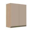 Módulo Armário Aéreo 88x70x34cm 2 Portas 100% MDF Cozinha Modulada Gold J Robel Hanover/Fendi Matte