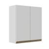 Módulo Armário Aéreo 88x80x34cm 2 Portas 100% MDF Cozinha Modulada Gold J Robel Branco/Branco Matte