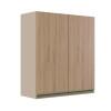 Módulo Armário Aéreo 88x80x34cm 2 Portas 100% MDF Cozinha Modulada Gold J Robel Fendi/Hanover