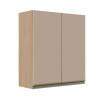 Módulo Armário Aéreo 88x80x34cm 2 Portas 100% MDF Cozinha Modulada Gold J Robel Hanover/Fendi Matte