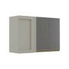Módulo Armário Aéreo 68x100 Canto Reto Direito 100% MDF Cozinha Modulada Gold Robel Fendi/Cinza