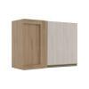 Módulo Armário Aéreo 68x100 Canto Reto Direito 100% MDF Cozinha Modulada Gold Robel Hanover/Aspen