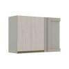 Módulo Armário Aéreo 68x100 Canto Reto Esquerdo 100% MDF Cozinha Modulada Gold Robel Fendi/Aspen