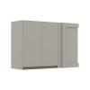 Módulo Armário Aéreo 68x100 Canto Reto Esquerdo 100% MDF Cozinha Modulada Gold Robel Fendi/Fendi