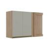 Módulo Armário Aéreo 68x100 Canto Reto Esquerdo 100% MDF Cozinha Modulada Gold Robel Hanover/Fendi