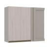 Módulo Armário Aéreo 88x100 Canto Reto Esquerdo 100% MDF Cozinha Modulada Gold Robel Fendi/Aspen