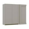 Módulo Armário Aéreo 88x100 Canto Reto Esquerdo 100% MDF Cozinha Modulada Gold Robel Fendi/Fendi