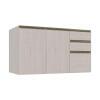 Módulo Balcão 120cm 3 Gavetas 100% MDF Cozinha Modulada Gold Robel Fendi/Aspen