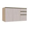 Módulo Balcão 120cm 3 Gavetas 100% MDF Cozinha Modulada Gold Robel Hanover/Aspen