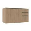 Módulo Balcão 120cm 3 Gavetas 100% MDF Cozinha Modulada Gold Robel Hanover/Hanover