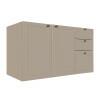 Módulo Balcao 120cm 3 Gavetas 2 Portas 100% MDF Cozinha Modulada Provence Robel Fendi/Fendi Matte