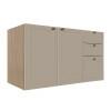 Módulo Balcao 120cm 3 Gavetas 2 Portas 100% MDF Cozinha Modulada Provence Robel Hanover/Fendi Matte