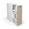 Módulo Balcão 20x68x56cm Com Porta Tempero 100% MDF Cozinha Provence Robel Branco/Fendi Matte