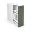 Módulo Balcão 20x68x56cm Com Porta Tempero 100% MDF Cozinha Provence Robel Branco/Salvia Matte