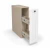 Módulo Balcão 20x68x56cm Com Porta Tempero 100% MDF Cozinha Provence Robel Fendi/Branco Matte