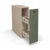 Módulo Balcão 20x68x56cm Com Porta Tempero 100% MDF Cozinha Provence Robel Fendi/Salvia Matte