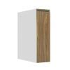 Módulo Balcão 20cm 1 Porta 100% MDF Cozinha Modulada Gold J Robel Branco/Amendoeira BP