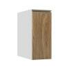 Módulo Balcão 30cm 1 Porta 100% MDF Cozinha Modulada Gold J Robel Branco/Amendoeira BP
