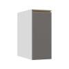 Módulo Balcão 30cm 1 Porta 100% MDF Cozinha Modulada Gold J Robel Branco/Cinza Matte
