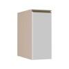 Módulo Balcão 30cm 1 Porta 100% MDF Cozinha Modulada Gold J Robel Fendi/Branco Matte