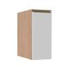 Módulo Balcão 30cm 1 Porta 100% MDF Cozinha Modulada Gold J Robel Hanover/Branco Matte