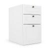 Módulo Balcao 35x68x56cm 3 Gavetas 100% MDF Cozinha Provence Robel Branco/Branco Matte