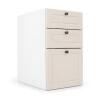 Módulo Balcao 35x68x56cm 3 Gavetas 100% MDF Cozinha Provence Robel Branco/Off White Matte