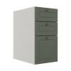 Módulo Balcao 35cm 3 Gavetas 100% MDF Cozinha Modulada Provence Robel Branco/Salvia Matte