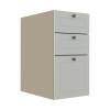 Módulo Balcao 35cm 3 Gavetas 100% MDF Cozinha Modulada Provence Robel Fendi/Branco Matte