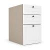 Módulo Balcao 35x68x56cm 3 Gavetas 100% MDF Cozinha Provence Robel Fendi/Branco Matte