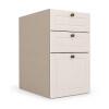 Módulo Balcao 35x68x56cm 3 Gavetas 100% MDF Cozinha Provence Robel Fendi/Off White Matte