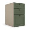 Módulo Balcao 35x68x56cm 3 Gavetas 100% MDF Cozinha Provence Robel Fendi/Salvia Matte