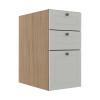 Módulo Balcao 35cm 3 Gavetas 100% MDF Cozinha Modulada Provence Robel Hanover/Branco Matte
